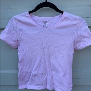 Elodie Soft Pink Ribbed Top